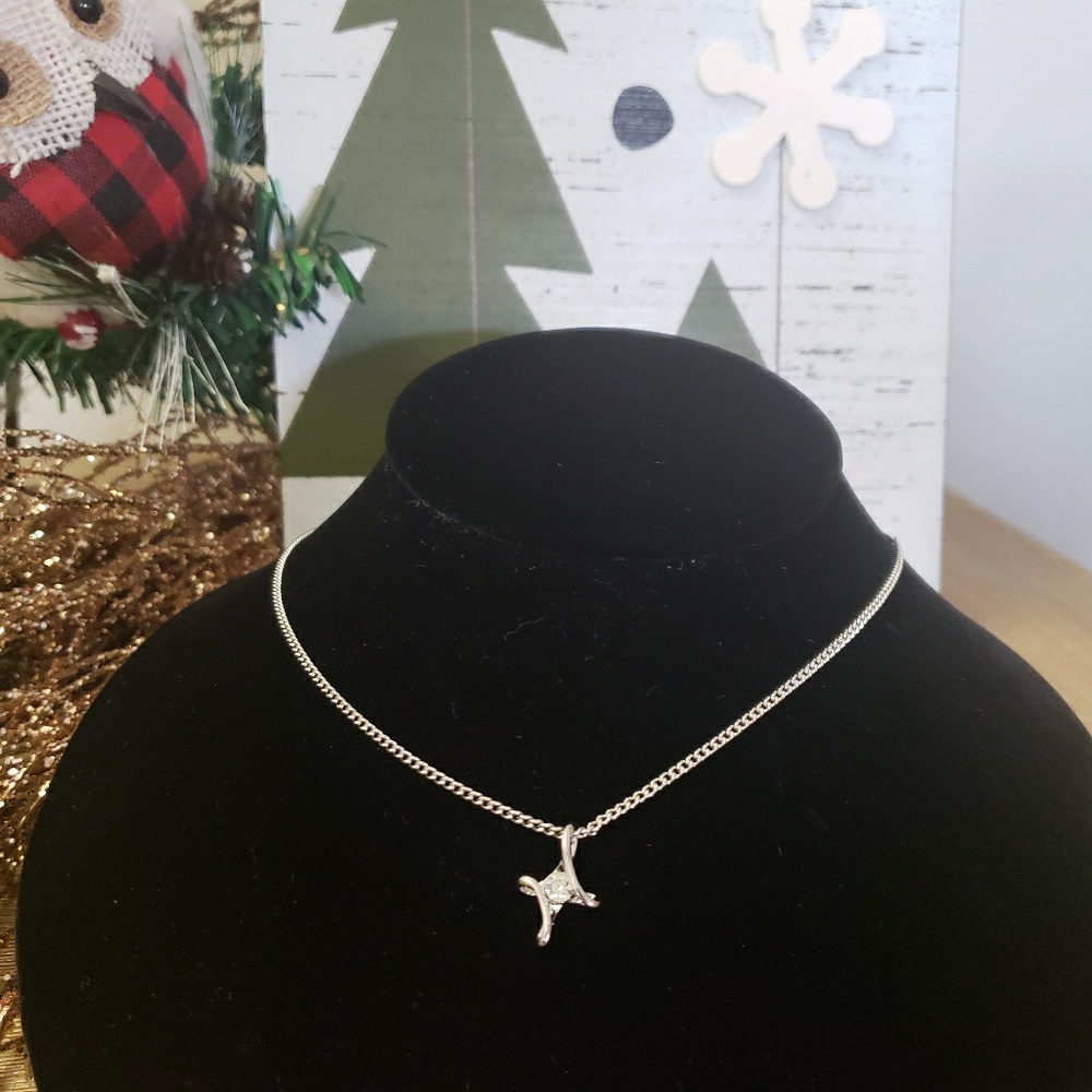 999 white sterling silver  necklace  with cross